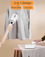 Load image into Gallery viewer, Travel Garment Steamer for Clothes, 1200W Steamer Iron for Clothes Travel Size Small Handheld Garment Steam Ironing Machine, Travel College Dorm Home Essentials
