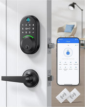 Load image into Gallery viewer, Keypad Smart Lock with Handle Set, Keyless Entry Door Lock Deadbolt with Handle, Front Door Lock Set, Fingerprint Door Lock, Electronic Keypad Door Lock, Digital Code Deadbolt,Auto Lock
