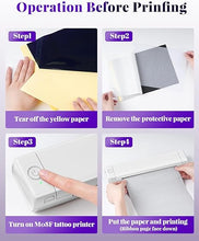 Load image into Gallery viewer, Phomemo M08F Tattoo Stencil Printer, Wireless Tattoo Printer Machine, Thermal Printer Tattoo, Compatible with Smartphone, Pad and PC, with 10pcs Transfer Paper (White)
