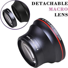 Load image into Gallery viewer, Tectra 55MM 0.43x Professional HD Wide Angle Lens (Macro Portion) for Nikon D3400, D3300, D3500, D5500, D5600 and Sony Alpha Cameras
