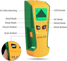 Load image into Gallery viewer, Stud Finder, 3 in 1 Multi-Function Wall Stud Sensor Detector with LCD Display and Sound Warning for AC Live Wire, Wood, Metal, Deep Scanning KULED M79
