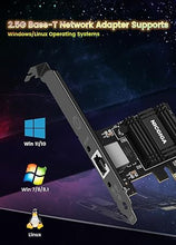Load image into Gallery viewer, NICGIGA 2.5G Base-T PCIe Network Adapter, Realtek RTL8125B 2.5Gbps/1Gbps/100Mbps PCI Express Gigabit Network Card Convert to Ethernet RJ45 LAN Port for Gaming/Office, Support Windows/Linux
