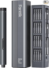 Load image into Gallery viewer, Fanttik E1 Max 3.7V Mini Electric Screwdriver, Precision Screwdriver Set, 50-in-1 Magnetic Bits, Magnetic Storage, 5/32''Hex, Electric Screwdriver for Electronics Phone Camera Laptop Watch - Grey
