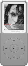 Load image into Gallery viewer, Mp3 Player with Bluetooth Music Players,Portable Walkman Mp3/Mp4 Players Build-in Video,Voice Record,Fm Radio,E-Book,Photo Viewer,Alarm Clock,1.8&quot; HD Screen MP3 Player with SD Card Slot(White 16GB)
