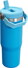 Load image into Gallery viewer, Stanley IceFlow Flip Straw Tumbler with Handle 30 oz | Twist On Lid and Flip Up Straw | Leak Resistant Water Bottle | Insulated Stainless Steel |BPA-Free | Azure
