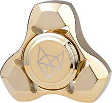 Load image into Gallery viewer, FREELOVE Metal Fidget Spinner, Stainless Steel Heavy, Long Spinning Toys, Cool Silent, Small Mini Fox Figette Spiner for Adults Men Anxiety, Quiet Bearing, Gold
