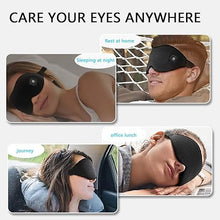 Load image into Gallery viewer, Heated Eye Mask- Eye Massager-Can Be Used For Dry Eyes-Puffy Eyes, Multiple Sclerosis- Reusable Cordless Moisturizing Silk Graphene Eye Mask- Eyestrain Gift For Men And Women
