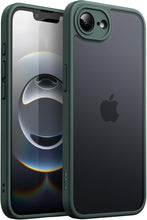 Load image into Gallery viewer, JETech Matte Case for iPhone 16e 6.1-Inch 2025, Shockproof Military Grade Drop Protection, Frosted Translucent Back Phone Cover, Anti-Fingerprint (Dark Green)
