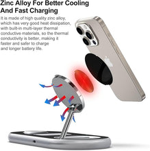 Load image into Gallery viewer, 3 in 1 Charging Station for Apple Devices, Faster Mag-Safe Charger Stand, Magnetic Wireless Charger Station for iPhone 16 15 14 13 12 Pro Max Plus, Apple Watch iwacth &amp; AirPods, Adjustable Angle
