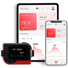 Load image into Gallery viewer, PRO Remote WiFi RV Temperature &amp; Humidity Monitor Sensor. Lifetime Subscription Free, 24/7 Monitor, Unlimited Text, Free App &amp; Email Alerts. Hygrometer for Greenhouse, Cold Storage &amp; Labs
