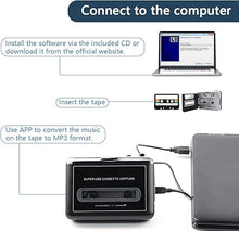 Load image into Gallery viewer, Auto Reverse&amp;Clear Stereo Cassette Player with Detachable Speaker-Portable Cassette Tape to MP3 Converter- Convert Tapes to Digital Files via USB, Compatible with MAC Laptops &amp; PC
