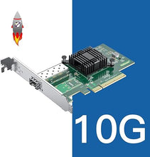 Load image into Gallery viewer, 10Gb SFP+ PCI-E Network Card NIC, Compare to Intel X520-DA1 (Intel E10G42BTDA), with Intel 82599EN Chip, Single SFP+ Port, PCI Express X8, Ethernet LAN Network Adapter Support Windows/Linux/VMware
