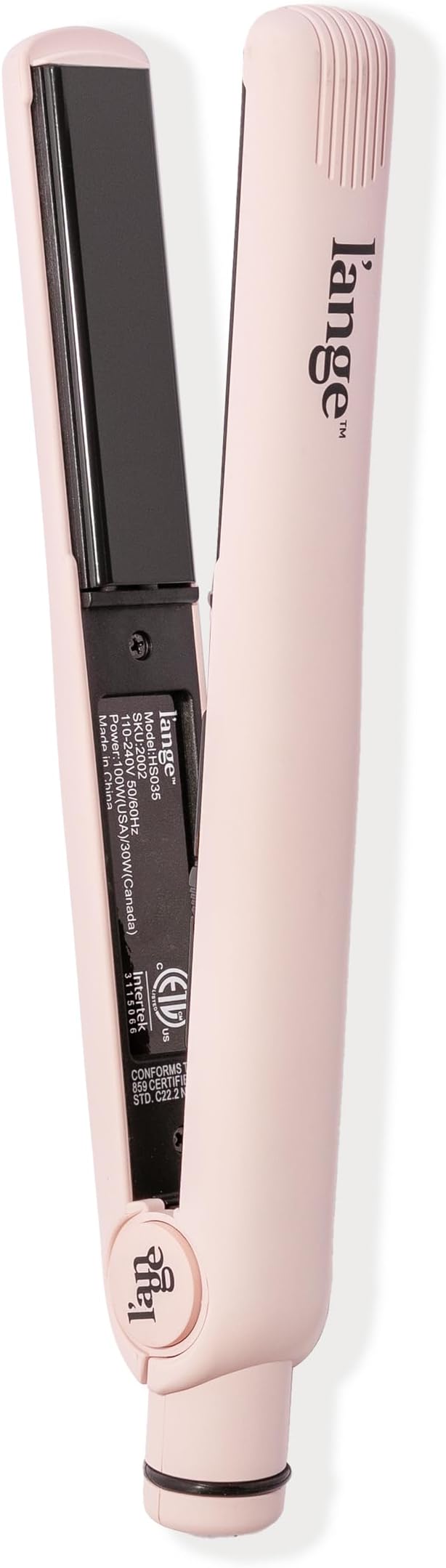 L'ANGE HAIR Aplatir Ceramic Flat Iron Hair Straightener | Adjustable Temp Dual Voltage Hair Straightening Iron | Tourmaline-Infused Flat Iron | Best 1 Inch Flat Iron to Ease Frizz | Blush