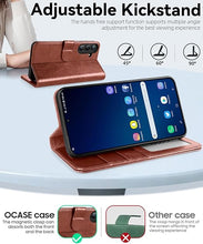 Load image into Gallery viewer, OCASE Compatible with Galaxy S25 Wallet Case, PU Leather Flip Folio Case with Card Holders RFID Blocking Kickstand [Shockproof TPU Inner Shell] Protective Phone Cover 6.2 Inch 2025, Dark Brown
