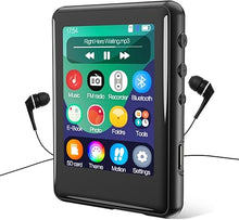 Load image into Gallery viewer, MP3 Player with Bluetooth 5.3,Tokemisc 16GB Full Touchscreen Kids Portable Music Device with Speaker,FM Radio,E-Book,Built-in Micro SD Card Slot,Earphones Included,Max 256GB Expand
