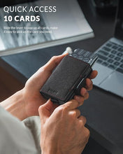 Load image into Gallery viewer, VULKIT Credit Card Holder RFID Blocking Leather Automatic Pop Up Wallet Magnetic Wallet Double Card Case for Men and Women
