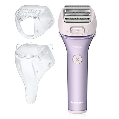 Panasonic Close Curves Electric Shaver for Women, Cordless 4-Blade Shaver, Bikini Attachment, Pop-Up Trimmer, Wet Dry Operation - ES-WL80-V (Purple)