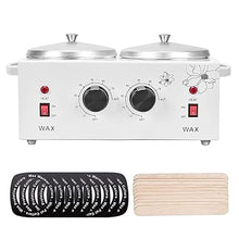 Load image into Gallery viewer, Panghuhu88 Double Wax Warmer, Professional Electric Wax Heater, Wax Pot Dual Parrafin Waxing Machine, SPA Equipment Adjustable Temperature, Facial Skin Hair Removal Tool Set

