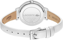 Load image into Gallery viewer, Lacoste Riga Women&#39;s 3H Quartz Watch, Leather Wristband, Water Resistant up to 5 ATM/50 Meters, Fashion Statement Timepiece, 34mm
