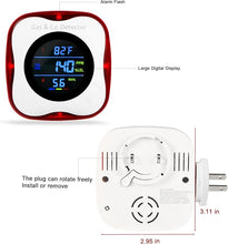 Load image into Gallery viewer, 2 Packs Plug in Gas &amp; Carbon Monoxide Detectors, 4-in-1 Natural Gas Leak Detector,Carbon Monoxide Alarm,4 Sensor °F&amp;Humidity,CO &amp; Propane Detector for Home,RV
