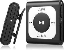 Load image into Gallery viewer, 64GB Clip MP3 Player with Bluetooth, AGPTEK A51PL Portable Music Player with FM Radio, Shuffle, No Phone Needed, for Sports(Black)
