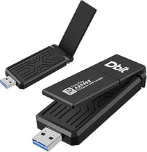 Load image into Gallery viewer, DBIT WiFi6E USB 3.0 WiFi Adapter for PC, AX5400M 802.11AX, Tri-Band 6GHz/5GHz/2.4GHz, WPA3, Wireless USB WiFi Dongle Network Adapter for PC Laptop, Only Compatible with Windows 11/10
