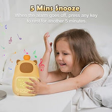 Load image into Gallery viewer, Cute Capybara Alarm Clock Night Light, Fun Children&#39;s Wake Up Lamp, Night Light for Kids Bedroom Decoration, Sleep Training Clock, Birthday Gift
