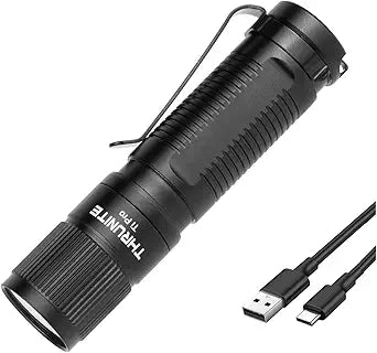 ThruNite Ti Pro Rechargeable Mini Flashlight, AA Battery Compatible, Max 1012 Lumens, Compact and Powerful for Outdoor and EDC - Black Neutral White