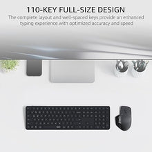 Load image into Gallery viewer, Rapoo 9560M Wireless Keyboard and Mouse Combo, Blade-Series E9550L 110-Key Ultra-Thin Keyboard and MT760SE Wireless Mouse, Support 4 Devices, Quiet, USB-C, Rechargeable, for Windows/Mac/Linux/Chrome
