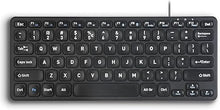 Load image into Gallery viewer, Perixx PERIBOARD-416 Wired Mini USB Keyboard with 4 Hubs - X Type Scissor Keys - Detachable USB-C and A Cable - US English
