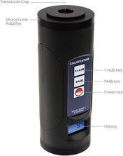 Load image into Gallery viewer, Digital Sound Level Meter Calibrator 94dB &amp; 114dB for 1/2&quot; and 1&quot; inch Microphone, Professional Noise Decibel Calibration Tool Measurement Accuracy Check
