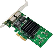 Load image into Gallery viewer, Dual-Port PCIe X4 Gigabit Network Card 1000M PCI Express Ethernet Adapter with Intel 82576 Two Ports LAN NIC Card for Support PXE SR-IOV for Windows/Windows Server/Linux/Freebsd/DOS with Low Profile
