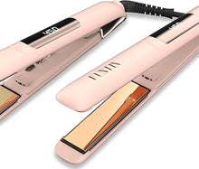 Load image into Gallery viewer, FUNTIN S10 Hair Straightener, Flat Iron - 100% Pure Titanium Flat Iron for straightening Curls Ion Inside 1 Inch (Baby Pink)
