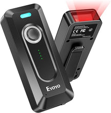 Load image into Gallery viewer, Eyoyo 2D Bluetooth Barcode Scanner Wireless with Clip, 2000mAh Battery with Level Indicator, Portable Mini QR Bar Code Reader for Library Book Inventory Compatible with iPhone, iPad, Android Phone
