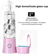 Load image into Gallery viewer, Toycol Portable Blender, Mini Personal Size Blenders for Smoothies and Shakes,Travel Juicer Cup Smoothie Maker with Updated 6 Blades USB Rechargeable Fruit Mixer with 4000mAh Battery16Oz Pink
