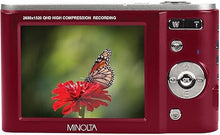 Load image into Gallery viewer, Minolta MND20 44 MP / 2.7K Ultra HD Digital Camera (Red)
