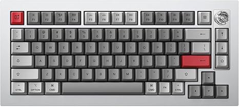 81 Pro Full Metal Custom Mechanical Keyboard, QMK/VIA Double-Shot PBT Keycap RGB Backlight Hot-swappable Dedicated Winter Bonfire Switch Mechanical Keyboard Compatible with Mac Windows Linux