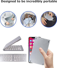 Load image into Gallery viewer, Wireless Keyboard Foldable Bluetooth Keyboard Slim Small Quiet Portable Compact Handheld Full Size Pocket Travel Folding Keyboard for PC Laptop Computer Samsung Android Tablet iPhone iPad Mac Gift
