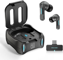 Load image into Gallery viewer, SW4 Wireless Gaming Earbuds for PC PS4 PS5 Switch Mobile - 2.4G Dongle &amp; Bluetooth - 30ms Low Latency - Headphones with Built-in Microphone - 4 Mics- Headset
