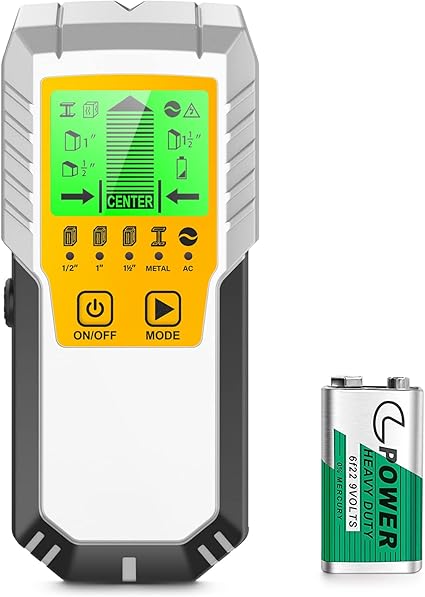 Stud Finder Wall Scanner - Upgrade 5 in 1 Wall Detector Wood Metal Electronic Stud Sensor Pipe Joist Beam Finders Edge Center Finder for AC Wires Metal Wood Beams with LCD Display