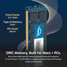 Load image into Gallery viewer, OWC 128GB (4x32GB) DDR4 3200MHz PC4-25600 CL22 2RX8 ECC Unbuffered UDIMM 1.2V 288-pin Workstation Server Memory RAM
