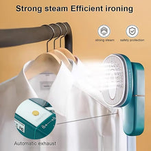 Load image into Gallery viewer, Mini Iron,Travel Iron,Portable Steam Iron,Handheld Garment Steamer,110V 800W, Ceramic Sole Plate,Support Dry Wet Ironing,for Business Travel and University Dormitory Apartments (Dark green)
