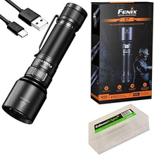 Load image into Gallery viewer, Fenix C7 3000 Lumens Magnetic Base, USB Rechargeable Flashlight with Edisonbright Battery Carrying case
