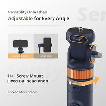 Load image into Gallery viewer, Sensyne 72" Phone Tripod, Extendable Selfie Stick with Detachable Phone Holder Compatible with All Cell Phones/Camera Blue
