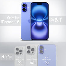Load image into Gallery viewer, JETech Matte Case for iPhone 16 6.1-Inch, Shockproof Military Grade Drop Protection, Frosted Translucent Back Phone Cover, Anti-Fingerprint (Ultramarine)
