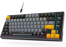 Load image into Gallery viewer, ARZOPA 75% Mechanical Gaming Keyboard Wired, Rainbow Backlit 81 Keys Gasket Mount PC Gaming Keyboard, Compact Mechanical Keyboard, One Knob Volume Control, Sound Absorbing Pads, Linear Red Switch-K81
