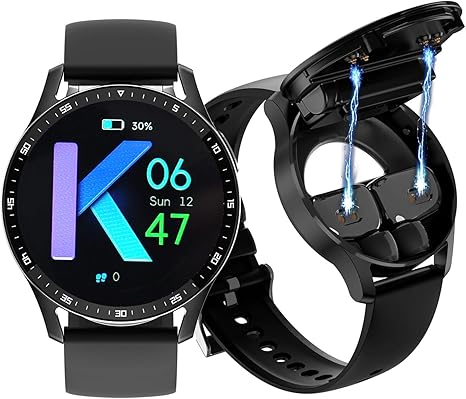 Smart Watch with Earbuds, 2 in 1 Bluetooth Earphones & Smart Watch, Fitness Tracker with Blood Oxygen Heart Rate Sleep Monitor, Long Time Standby Sports Watch for Men/Women