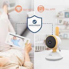 Load image into Gallery viewer, Baby Monitor No WiFi, 5&quot; 720P HD Screen Baby Monitor with Camera and Audio with 30hrs Long Battery Life, Baby Camera Monitor Two-Way Talk, VOX, Infrared Night Vision, Temperature Monitoring
