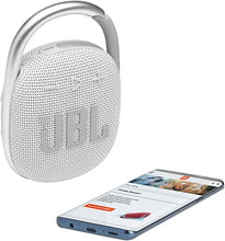 Load image into Gallery viewer, JBL Clip 4 - Portable Mini Bluetooth Speaker, big audio and punchy bass, integrated carabiner, IP67 waterproof and dustproof, 10 hours of playtime, speaker for home, outdoor and travel (White)
