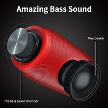 Load image into Gallery viewer, Bluetooth Speaker,MusiBaby Wireless,Outdoor, Waterproof,Portable Speaker,Dual Pairing, Bluetooth 5.0,Loud Stereo,Booming Bass,1500 Mins Playtime for Home&amp;Party,Gifts(Pure Red)
